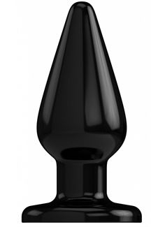 Чёрный анальный стимулятор Bottom Line 6 Model 2 rubber Black - 15,5 см.