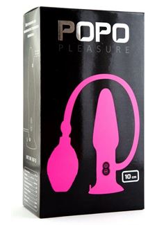 Розовая надувная вибровтулка POPO Pleasure - 10 см.