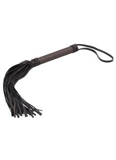 Серая многохвостовая гладкая плеть Elegant Flogger - 39 см.