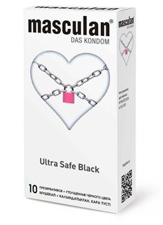 Ультрапрочные презервативы Masculan Ultra Safe Black (10 шт)