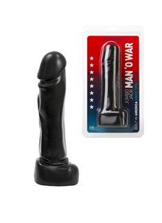 Чёрный дилдо-гигант JUMBO JACK MAN O' WAR (25 см)