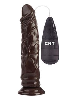 Коричневый вибратор реалистик 8.4 Stud Realistic Dildo (21,4 см)