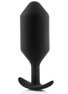 Черная анальная пробка для ношения B-vibe Snug Plug 6 (17 см)