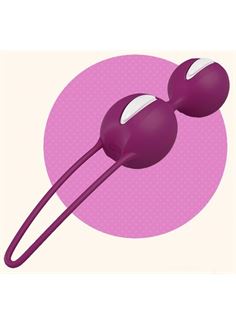 Лиловые вагинальные шарики Smartballs Duo