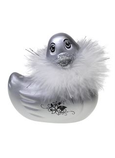 Серебристая уточка вибратор I Rub My Duckie Paris Silver Travel Size