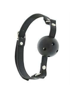 Пластиковый кляп-шар с отверстиями на полиуретановых ремнях BLAZE BREATHABLE BALL GAG