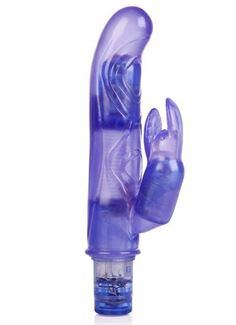 Фиолетовый вибромассажер 10-Function Bendie Bounding Bunny Vibes - 22,8 см.
