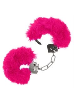 Металлические наручники с розовым мехом Ultra Fluffy Furry Cuffs