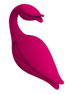 Малиновый вибратор бутон Swan (11 см)
