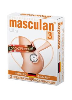 Презервативы Masculan Ultra 3 Long Pleasure с продлевающим эффектом (3 шт)