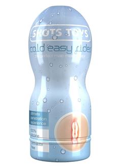 Телесный мастурбатор вагина Cold Easy Rider с охлаждающим эффектом