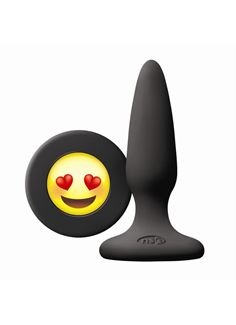 Черная силиконовая пробка Emoji Face ILY (8,6 см)
