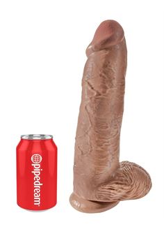 Кофейный фаллоимитатор-гигант King Cock - 12" Cock with Balls (30,5 см)