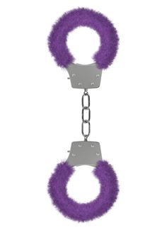 Фиолетовые пушистые наручники Pleasure Furry Handcuffs