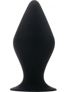 Чёрная малая анальная пробка Butt Plug with Suction Cup Small