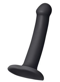 Черный фаллоимитатор на присоске Silicone Bendable Dildo S (17 см)