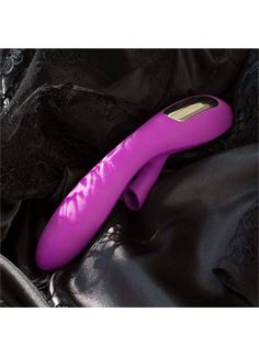 Фиолетовый вибратор Jolie с вакуумной стимуляцией клитора (20 см)
