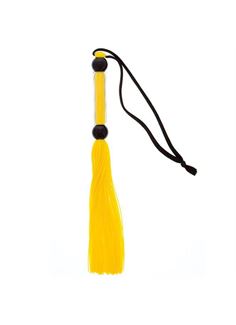 Желтая мини-плеть SILICONE FLOGGER WHIP из силикона и акрила (25,6 см)