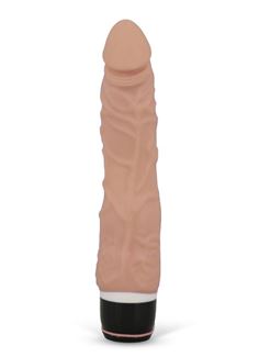 Телесный вибратор-реалистик Classic Slim Vibrator Nude - 17 см.