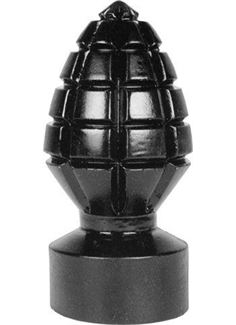 Анальная пробка в виде боеголовки All Black Andreas Dildo - 14,5 см.