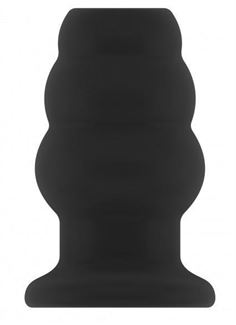 Чёрная анальная пробка с тоннелем №51 Large Hollow Tunnel Butt Plug 5 Inch - 12,7 см.