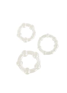 Набор из 3 прозрачных эрекционных колец различного диаметра Island Rings
