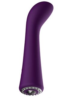 Фиолетовый вибромассажер Glimmer для точки G (20,5 см)