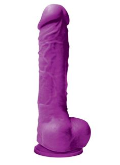 Фиолетовый фаллоимитатор на присоске Colours Pleasures 5" Dildo (17,8 см)