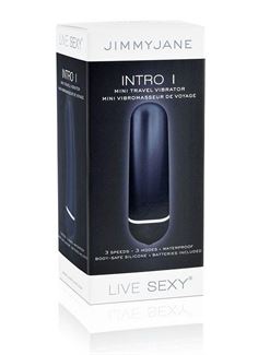 Синий вибромассажер Intro 1 Blue - 9,5 см.