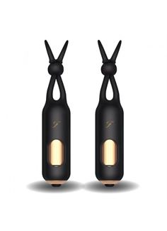 Черные вибростимуляторы для массажа сосков Vibrating Nipple Stimulators