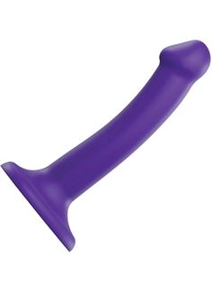 Фиолетовый фаллоимитатор-насадка Strap-On-Me Dildo Dual Density - размер S (17 см)