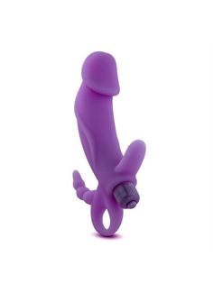 Фиолетовый вибромассажёр LUXE VENUS PURPLE - 17,2 см.
