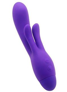 Фиолетовый вибратор INDULGENCE Frolic Bunny (18,5 см)