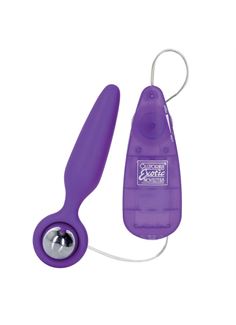 Сиреневая анальная вибропробка Booty Call Booty Glider