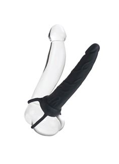 Насадка на пенис Silicone Love Rider Dual Penetrator для двойного проникновения (14 см)