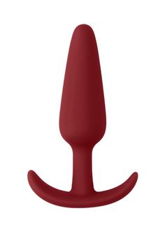 Красная анальная пробка для ношения Slim Butt Plug (8,3 см)