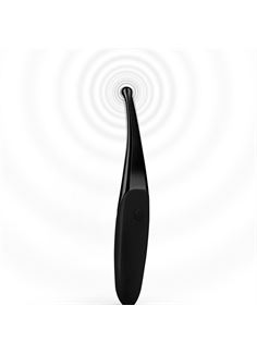 Черный точечный вибромассажер Senzi Vibrator - 14,7 см.
