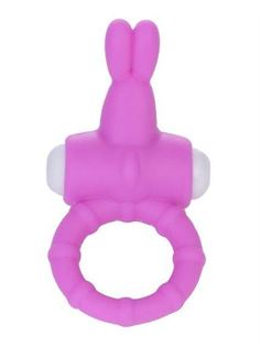 Розовое виброкольцо для пениса Power Rabbit Clit Cockring 
