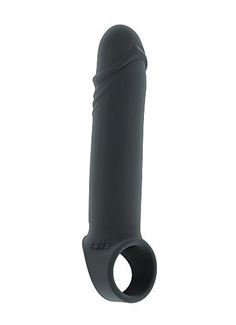 Серая удлиняющая насадка Stretchy Penis Extension No.31