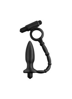 Эрекционное кольцо с вибрацией и анальный стимулятором Cockring and Anal Pleasure