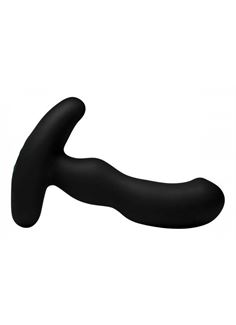 Черный массажер простаты Pro-Digger 7X Silicone Stimulating Beaded P-Spot Vibe