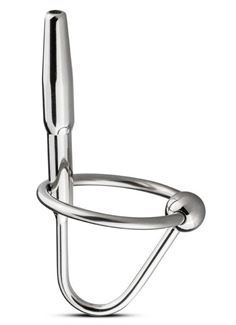 Серебристый уретральный стимулятор Sperm Stopper - 7,5 см.