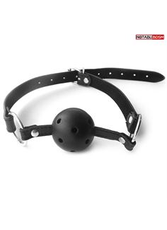 Черный пластиковый кляп-шарик Ball Gag