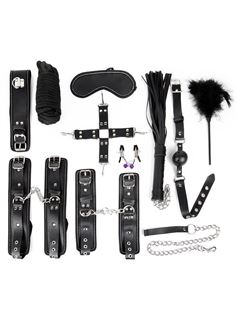 Изысканный черный набор БДСМ Bondage Kits