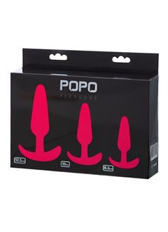 Набор POPO Pleasure из 3 розовых анальных втулок