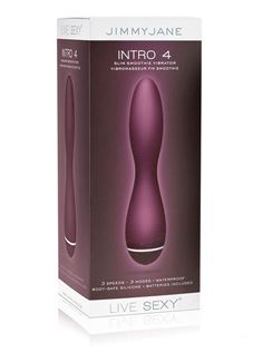 Фиолетовый вибромассажер Intro 4 Purple - 18 см.