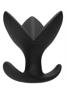 Черная анальная пробка эспандер No72 The 3-Way Butt Plug (8,5 см)