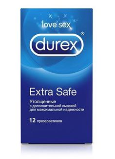 Утолщённые презервативы Durex Extra Safe - 12 шт