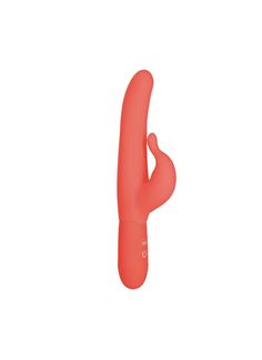 Оранжевый водонепроницаемый силиконовый вибратор Posh 10-Function Silicone Teasing Tickler - 20 см.