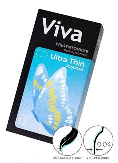 Ультратонкие презервативы VIVA Ultra Thin (12 шт)